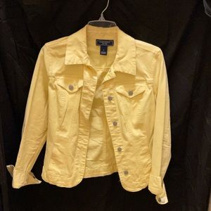 Denim Charter Club, Jean Jacket., beautiful yellow, great condition.